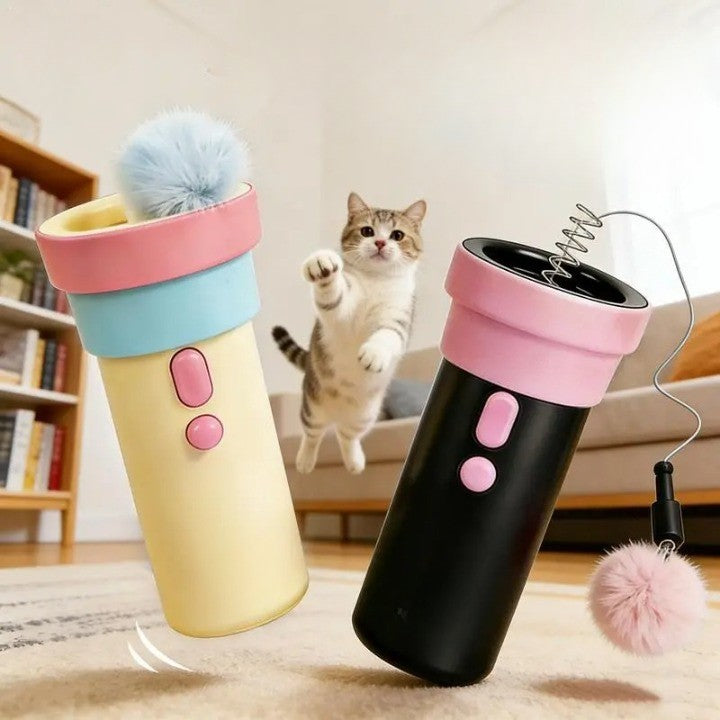One Click Retractable Electric Cat Teaser Wand